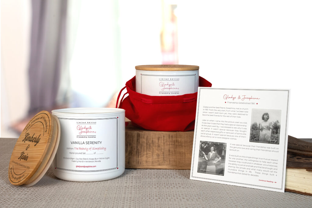 vanilla candle for friendship